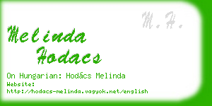 melinda hodacs business card
